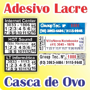 Lacre casca de ovo - Etiqueta